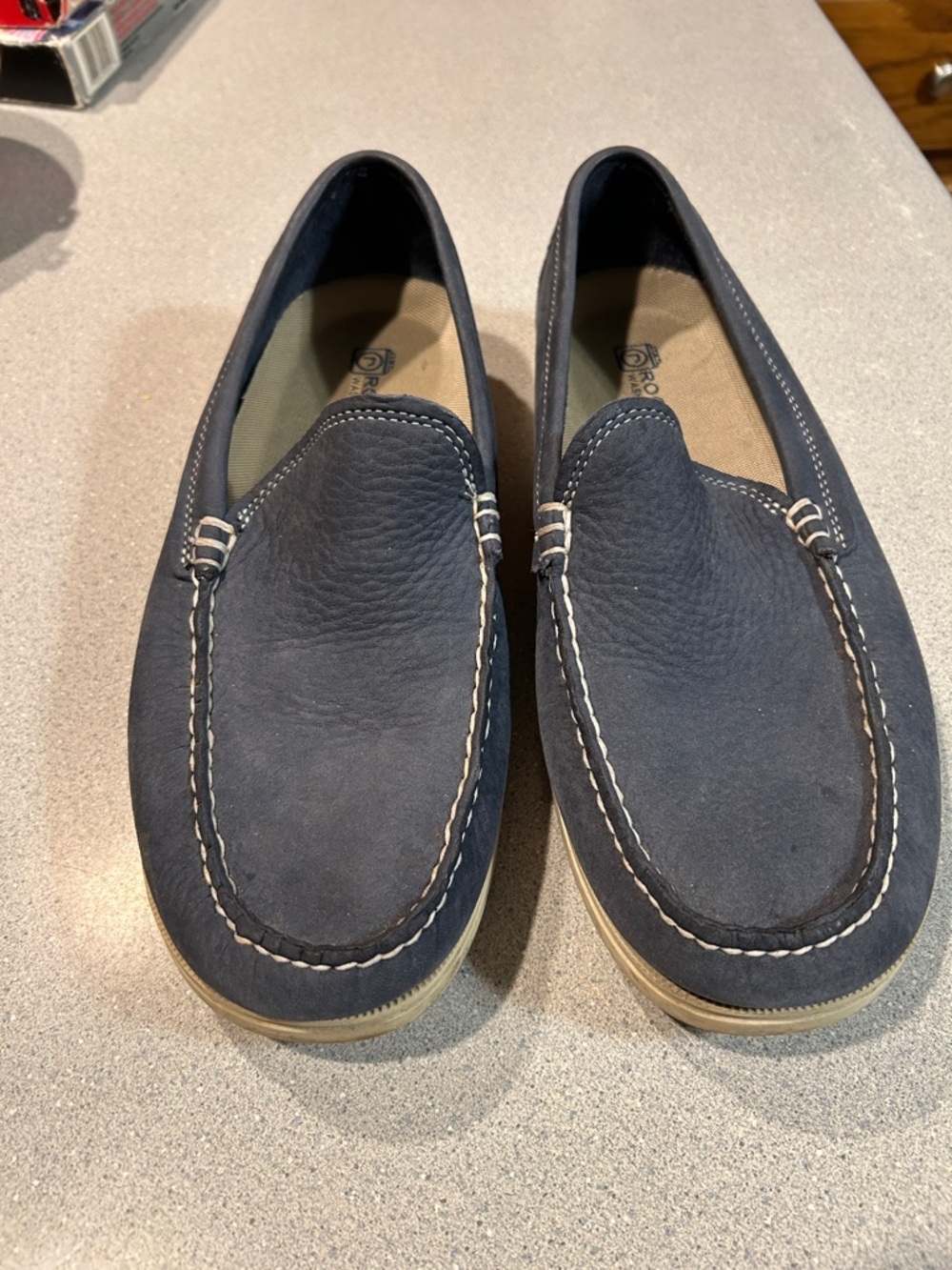 Rockport  sz 10W Washable Footwear - Navy Slip-On Boat Shoes